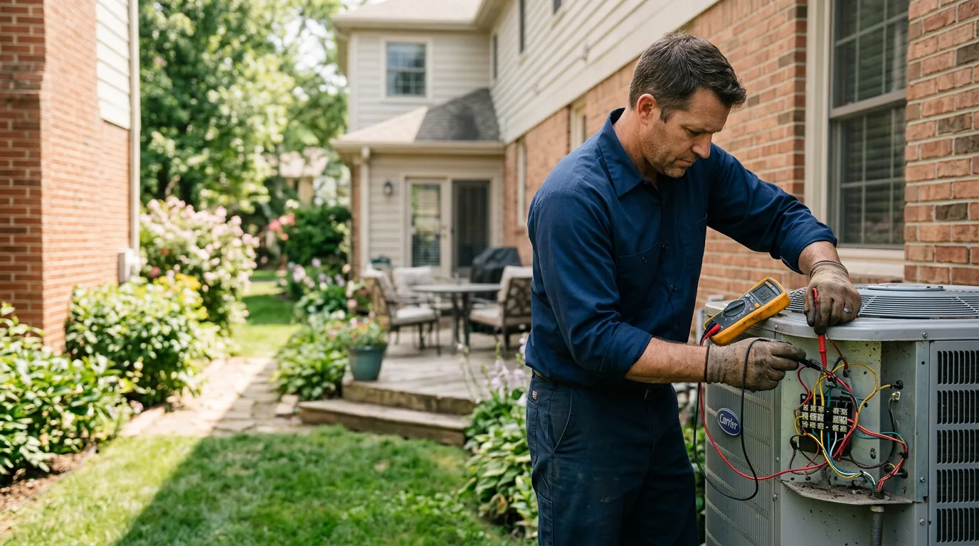 HVAC technician working near Duck, WV